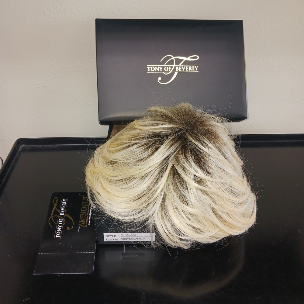 Tony of Beverly Enhancer Hair Topper Rooted Vanilla Heat Friendly Synthetic